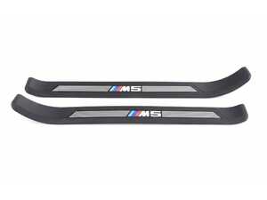 ES#5481509 - 51472466367/8KT - E39 M5 Front Door Sill Cover - Left And Right - After decades of ingress and egress, those factory door sills take a beating. Scuffed plastic, faded lettering, and peeling chrome trim can instantly date an otherwise pristine interior. - Genuine BMW - BMW