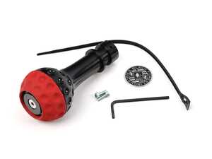 ES#4056938 - GSBSRC  - BFI Heavy Weight Shift Knob Schwarz - Rosso Centaurus Leather - Black Anodized - Weighing in at approximately 235 grams the added inertial mass makes shifting effort substantially less while speeding up the process at the same time. - Black Forest Industries - Audi Volkswagen