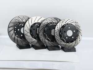ES#5516150 - 000036ecs04sdkKT - Front And Rear Cross-Drilled & Slotted 2-Piece Brake Rotor Kit (340x30/310x22) *Scratch And Dent* - ***Please see photos and description prior to ordering, all sales final.*** - Scratch & Dent - Audi Volkswagen