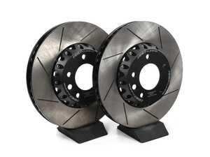 ES#4920881 - 045050la02KT - 4L / 955 2-Piece Lightweight Front Brake Rotors - Pair (350x34) - Save 8+ lbs of rotational weight for sharper handling, faster acceleration, and superior heat management. - ECS - Audi Volkswagen Porsche