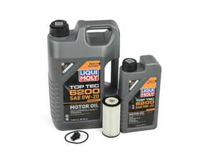 ES#5516052 - 06k115562mocKT - Top Tec 6200 Engine Oil Service Kit (0w-20) - With Magnetic Drain Plug - Includes Hengst oil filter, Liqui Moly Top Tec 6200 Engine Oil (0W-20) and ECS Magnetic Drain Plug - Assembled By ECS - Audi Volkswagen
