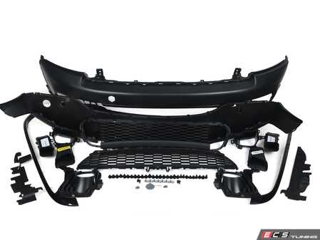 ES#4137356 - 51117283329KT - MINI Aero III JCW Front Bumper Kit - Used to upgrade your front bumper JCW Aero III design with factory upgraded Brake Ducts. - Assembled By ECS - MINI