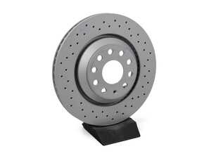 ES#4471913 - 5Q0615601E - Rear Cross-Drilled Brake Rotors - Zimmermann - Audi Volkswagen