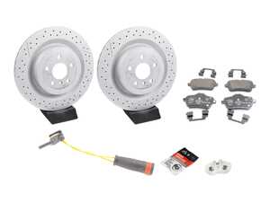 ES#4698441 - 1664230512KT3 - Rear Brake Service Kit - Featuring Genuine Mercedes-Benz Rotors, and Pads - Genuine Mercedes Benz - Mercedes Benz