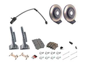ES#4819365 - 8w0698451bfKT1 - Front And Rear Brake Service Kit  - Featuring genuine rotors, pad, sensors, and hardware - Assembled By ECS - Audi