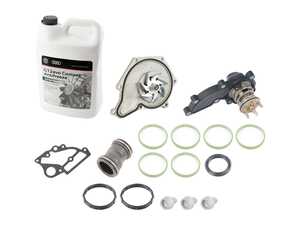 ES#5386565 - 06E121018A2KT1 - Thermostat / Water Pump Replacement Kit - Includes necessary parts to replace the thermostat and water pump. - Assembled By ECS - Audi