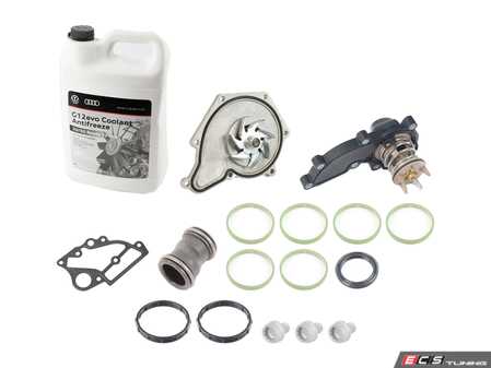 ES#5386565 - 06E121018A2KT1 - Thermostat / Water Pump Replacement Kit - Includes necessary parts to replace the thermostat and water pump. - Assembled By ECS - Audi