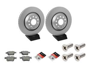 ES#5386673 - 1K0615301ADKT12 - Rear Brake Service Kit - VW Arteon (310x22) - Featuring ECS V5 Plain Rotors, Brembo pads, and wear sensors - Assembled By ECS - Volkswagen