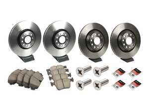 ES#5388349 - 3QF615301JKT11 - Front & Rear Brake Service Kit - VW Atlas - Featuring Fremax Rotors, ECS Ceramic pads, and wear sensors - Assembled By ECS - Volkswagen