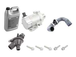 ES#5395250 - 11515A81BE9KT1 - Water Pump & Thermostat Kit - Includes everything needed to replace your water pump and thermostat. - Assembled By ECS - BMW