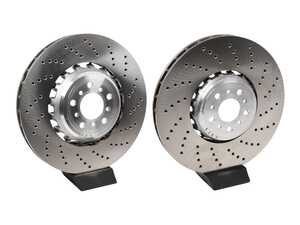 ES#5411627 - 34112284102KT - Front Brake Rotors - Pair (400x36mm) - Features SHW Performance cross-drilled rotors - SHW Performance - BMW