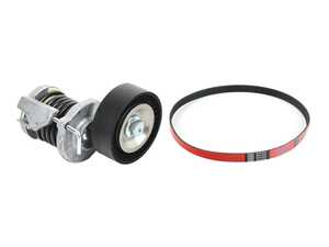 ES#5424940 - 03L903137T2KT - Performance Kevlar Reinforced Accessory Belt Kit  - Our Red Kevlar accessory Belts are both an aesthetic improvement and a performance alternative to a traditional belt. - Assembled By ECS - Audi Volkswagen