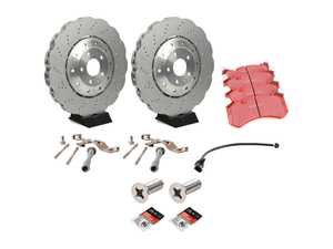 ES#5425722 - 4G0615301AH8KT - Front Brake Service Kit - (390x36mm) - Includes SHW Performance Rotors and EBC Redstuff Brake Pads - Genuine Volkswagen Audi - Audi