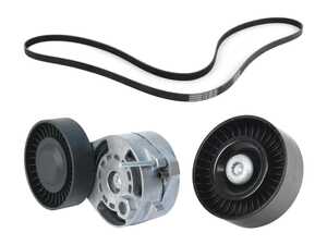 ES#5434671 - 06E903137AC3KT - Accessory Belt Kit - Includes the tensioner assembly, accessory belt, relay roller and hardware - Assembled By ECS - Audi