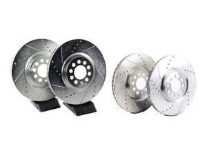 ES#5445747 - ebr646xprKT - Front & Rear Cross-Drilled And Slotted Evolution Rotors - Set (312x25/256x22) - Zinc coated performance rotors - Power Stop - Audi Volkswagen