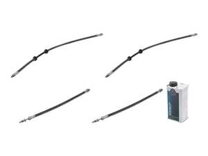 ES#5457068 - 2054200348KT1 - Front & Rear Brake Hose Kit - Featuring Genuine Mercedes-Benz Brake Hoses, and MB Spec Brake Fluid. - Genuine Mercedes Benz - Mercedes Benz