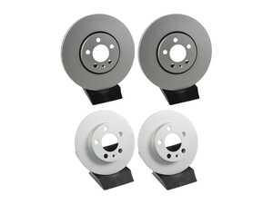 ES#5480803 - 6r0615301d1KT - Front & Rear V5 Plain Brake Rotors - Set (288x25 / 232x9) - Precision manufactured and featuring a GeoSpec? corrosion-resistant coating - Assembled By ECS - Volkswagen