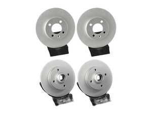ES#5480814 - 1hm615301e-p1KT - Front & Rear V5 Plain Brake Rotors - Set (256x20 / 226x10) - Precision manufactured and featuring a GeoSpec? corrosion-resistant coating - Assembled By ECS - Volkswagen