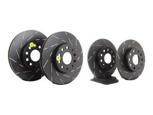 ES#5480958 - usr1284KT - Front & Rear USR Series Sport Slotted Rotors - Set (288x25 / 260x12) - Upgrade to a Turbo slotted rotor for improved braking - EBC - Audi Volkswagen
