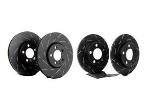 ES#5480996 - usr818KT - Front & Rear USR Series Sport Slotted Rotors - Set (288x25 / 232x9) - Upgrade to a Turbo slotted rotor for improved braking - EBC - Volkswagen