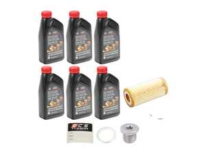ES#5481102 - MK8ROS4KT - Genuine Oil Service Kit (0W-20) - With Magnetic Drain Plug - Includes factory recommended 504.00 / 507.00 genuine VW/Audi High Performance 0W-30 engine oil, Filter, and ECS magnetic drain plug for a complete oil service - Assembled By ECS - Audi Volkswagen