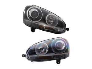 ES#5481128 - 1K6941040BKT - Bi-Xenon Headlights - Pair - Genuine Replacement housing for HID headlights - Genuine Volkswagen Audi - Volkswagen