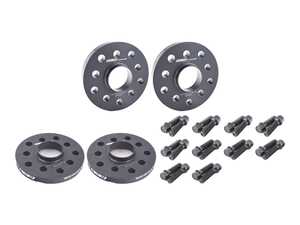 ES#5481182 - ecs10157ktwb1KT - ECS Wheel Spacer & Bolt Kit - 15/20mm With Black Ball Seat Bolts - Includes everything you need to install spacers on four wheels - ECS - Audi Volkswagen