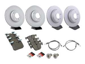 ES#5481216 - 34116792223KT4 - Front and Rear Brake Service Kit - Is your factory brake setup nearing the end of its service life? Don't just settle for standard replacement parts take this opportunity to upgrade your stopping power. - Assembled By ECS - BMW