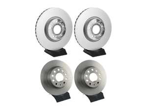 ES#5481247 - 1k0615301aaxKT - Front & Rear UV Coated Brake Rotors - Set (312x25 / 272x10) - Features Brembo's special UV paint treatment that guarantees superior corrosion resistance. - Brembo - Volkswagen