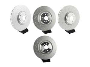 ES#5481288 - gfrbkKT - Brake Rotors - Ventilated With Punched Holes - Front And Rear - Over time, heat cycling, pad friction, and environmental wear take a heavy toll on your factory brake rotors, leading to decreased braking efficiency. - Assembled By ECS - BMW
