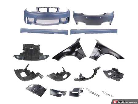 ES#5481294 - e82fuprbssKT - 1M Body Panels Kit - If you're getting tired of the factory lines of your 1 series or replacing damaged parts this kit bundles a lot of the necessary components to replace or upgrade to that widebody look - Genuine BMW - BMW