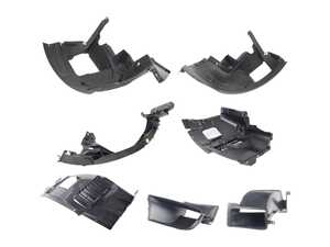 ES#5481293 - e82flocdKT - 1M Front Fender Liner Kit - Cracked fender liners and missing air ducts do more than just look messy they expose vital engine components, headlights, and oil coolers to road grime, moisture, and debris while ruining your car's carefully engineered airflow. - Genuine BMW - BMW