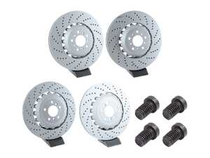 ES#5481424 - 34212284103KT3 - Front and Rear Brake Rotors (400X36) (396x24) with Rotor Screws - Restore the crisp pedal feel and stopping power your BMW deserves with this comprehensive Zimmermann Brake Rotor Kit. - Assembled By ECS - BMW