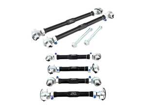 ES#5481433 - splruae9xKT - Titanium Series Adjustable Rear Toe Arms With Eccentric Lockout Kit and Rear Upper Arm Links - When you lower your E9X or E8X, factory suspension geometry goes right out the window. Excessive negative camber, unstable toe curves, and soft factory rubber bushings lead to accelerated tire wear - Assembled By ECS - BMW