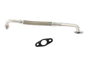 ES#5481484 - 06A145735AAKT - Turbo Oil Line - Return and Gasket - Line from stock turbocharger to oil pan and gasket to seal - Assembled By ECS - Audi Volkswagen