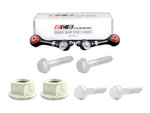 ES#5481525 - 018045ECS01KT - Adjustable Front Sway Bar End Links With Install Hardware - A must have for lowered suspensions! Adjustable from stock to 1.25" to increase sway bar to axle clearance. Includes everything you need to complete the install. - Assembled By ECS - Volkswagen