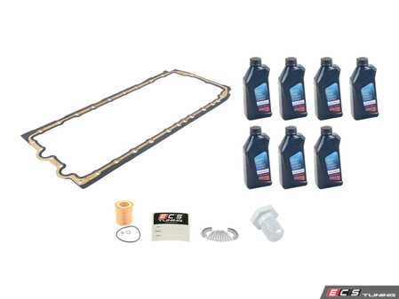 ES#5481527 - 11137600482KT3 - Oil Pan Replacement Kit with Gasket and Hardware - Includes new pan gasket, hardware and a oil service kit - Assembled By ECS - BMW