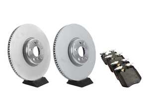 ES#5481628 - 34116875283xKT - Front Brake Rotor - Pair (374x36mm) With Front Semi-Metallic Brake Pad Set - Don't compromise on your vehicle's stopping performance with generic auto parts store replacements. Give your car the premium stopping power it deserves. - Assembled By ECS - BMW