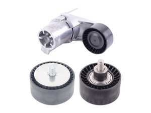 ES#5481682 - N55BMWKT3 - Belt Tensioner with Pulleys - Constant RPM changes take a massive toll on your engine's accessory drive components. The bearings dry out, the internal springs weaken, and failure becomes a matter of when, not if. - Assembled By ECS - BMW