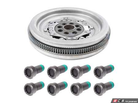 ES#5481714 - 06K105266AKT - 6-Speed DSG Flywheel With Hardware - This factory replacement dual mass flywheel restores smooth clutch engagement and absorbs drivetrain vibrations. - Assembled By ECS - Volkswagen
