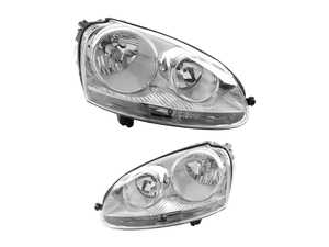 ES#5481721 - 1K6941005SKT - Headlight Assembly - Left & Right - This twin halogen kit replaces faded or damaged left and right factory headlights. - Assembled By ECS - Volkswagen