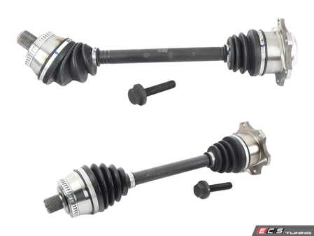 ES#5481737 - 8d0407272bc2KT - Front Axle Assembly - Left & Right  - Replace your worn or broken axle - Assembled By ECS - Audi Volkswagen