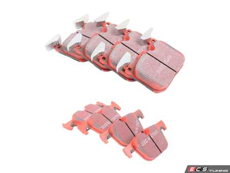 ES#5481905 - DP32131CKT - Front And Rear EBC RedStuff Performance Brake Pad Set  - You need a pad that grabs hard when you hit the twisties, but wont embarrass you with loud squeals or caked-on dust during your daily commute. - Assembled By ECS - BMW