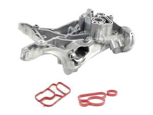 ES#5481925 - 06j903143ahKT - Oil Filter Housing Assembly With Gaskets  - Stop messy front-of-engine oil leaks by replacing your warped factory bracket and both mandatory gaskets in a single, perfect-fit kit. - Genuine Volkswagen Audi - Audi Volkswagen