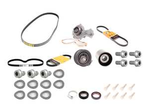 ES#5481960 - n0102228KT1 - Ultimate Timing Belt & Water Pump Service Kit - This kit treats the entire front engine drive assembly as a single system, replacing every component subject to wear and tear - Assembled By ECS - Audi Volkswagen