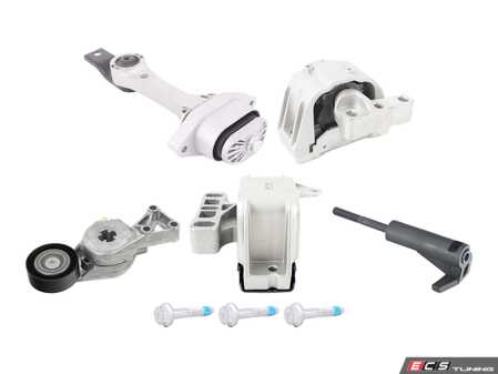 ES#5481970 - 06a903315daKT - Engine Mount Upgrade & Accessory Drive Maintenance Kit  - Upgrade your drivetrain stability and refresh your accessory loop with this all-in-one CTS performance engine mount, replacement stretch hardware, and belt tensioner kit - Assembled By ECS - Audi Volkswagen