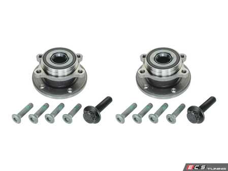 ES#5482111 - 1K04076211KT1 - Wheel Bearing & Hub Assembly Kit - Includes both wheel bearing/hub assemblies with hardware - Meyle - Audi Volkswagen