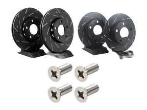 ES#5482558 - usr602KT - Front & Rear Slotted Brake Rotors - Set (288x25 / 245x10) - Slotted performance front rotors - EBC - Audi Volkswagen