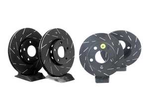 ES#5482683 - usr602KT1 - Front & Rear Slotted Brake Rotors - Set (288x25 / 245x10) - Upgrade to a slotted rotor for improved braking - EBC - Audi Volkswagen