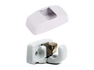 ES#5482716 - 3b0857561by20KT - Sun Visor Clip & Cover Cap Kit - Pearl Grey - Fix your drooping sun visor. Replace your broken visor bracket and missing screw cap with this OEM Pearl Grey kit! - Genuine Volkswagen Audi - Volkswagen